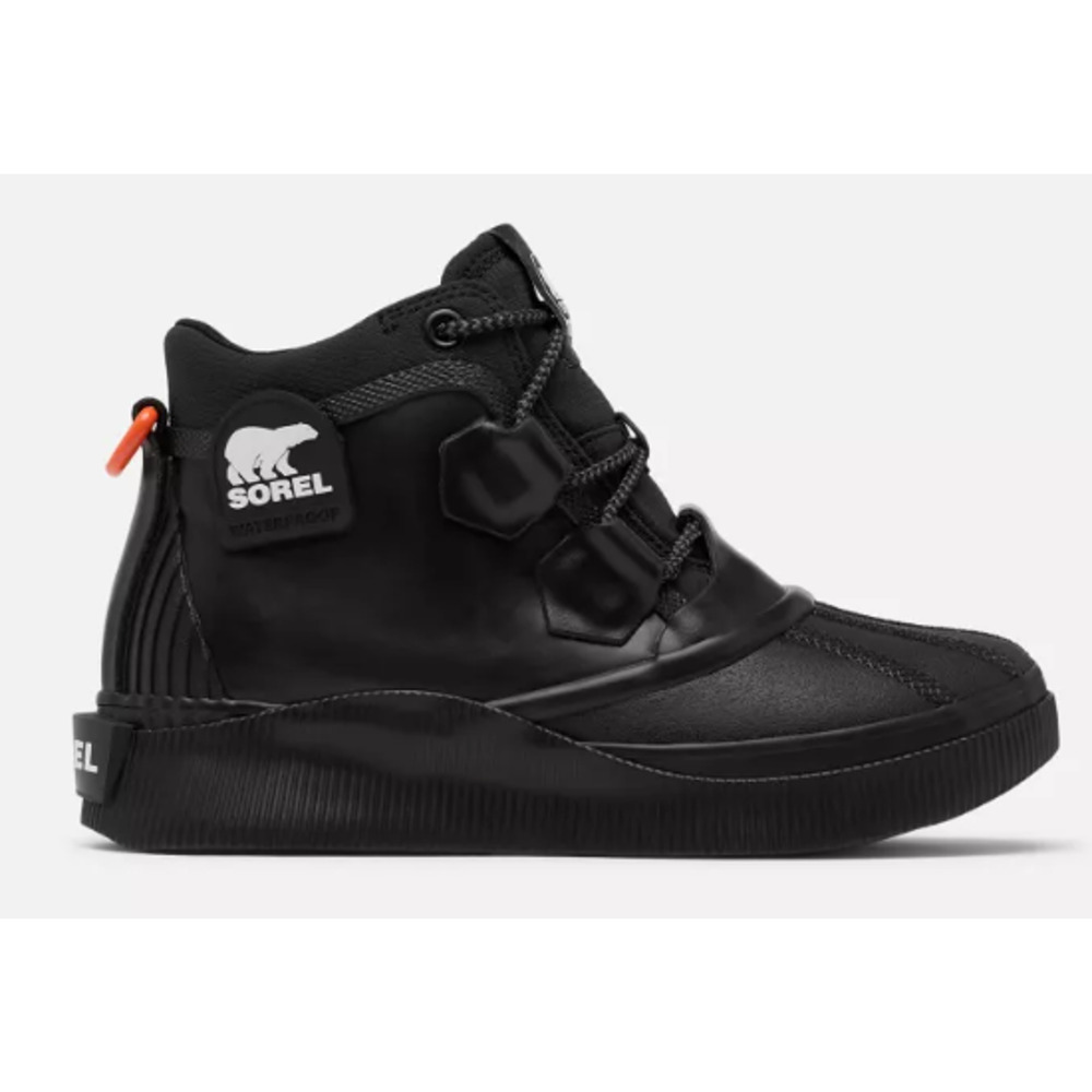 NEW SOREL Out N About IV Splashy Size W7.5 Black/Sea Salt